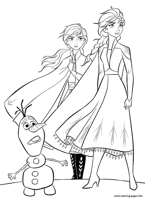 anna  elsa  olaf coloring pages printable