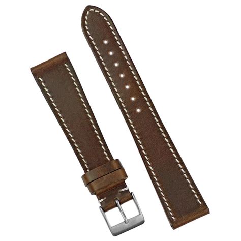 18mm Brown Horween Chromexcel Classic Leather Watch Band B And R Bands