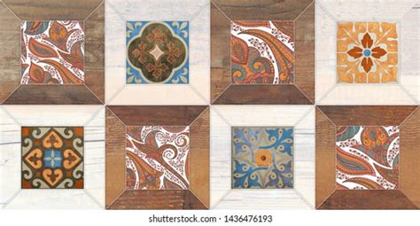 Unique Wall Tile Design Pattern Stock Illustration 1436476193