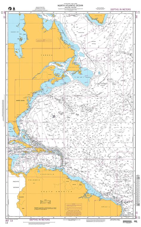 Bathymetric Nautical Chart 15524 10m North Pacific Ocean Pacific