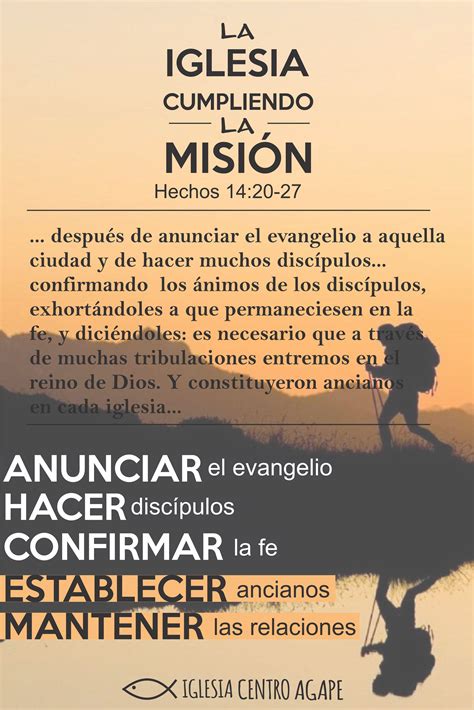 La Iglesia cumpliendo la misión. Hechos 14:20-27 | Frases de misioneros