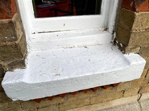 Concrete Window Sill Repair Small Cracks Paintwork Complete Rebuild