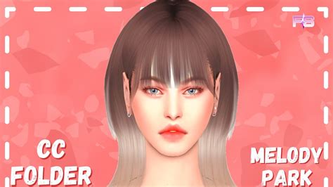 💙 Melody Park Cc Folder And Sim Download Sims 4 Cas Youtube