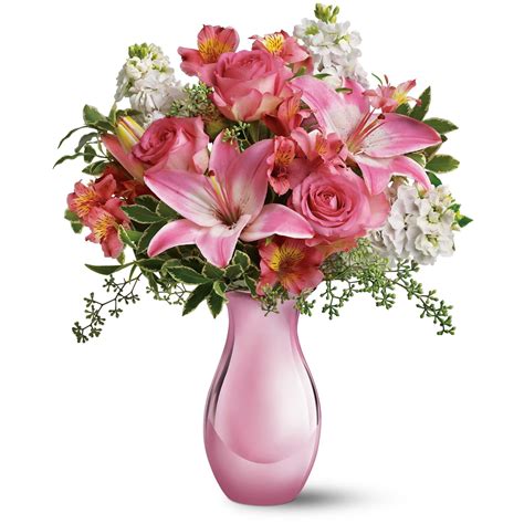 Telefloras Pink Reflections Bouquet With Roses In Slidell