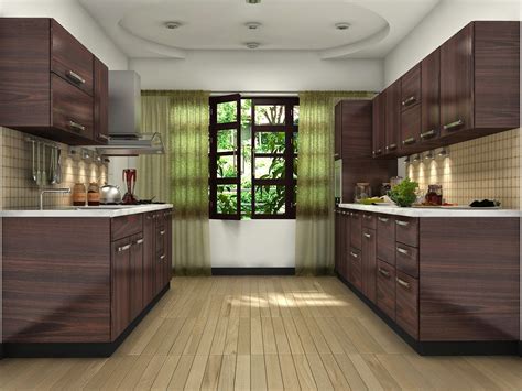 Urban Casa Ucp 105 Parallel Shape Modular Kitchen In Laminate Finish In