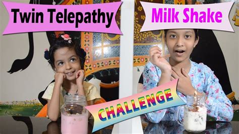 Twin Telepathy Milkshake Challenge Cute Sisters Youtube