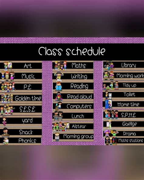 Mash Class Level Classroom Schedule