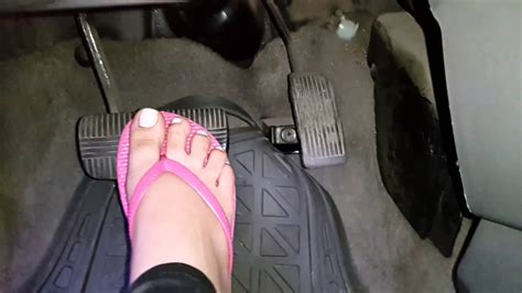 pedal pumping and driving in pink flip flops youtube