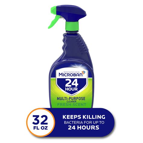 Microban 24 Hour Multi Purpose Cleaner And Disinfectant Spray Fresh