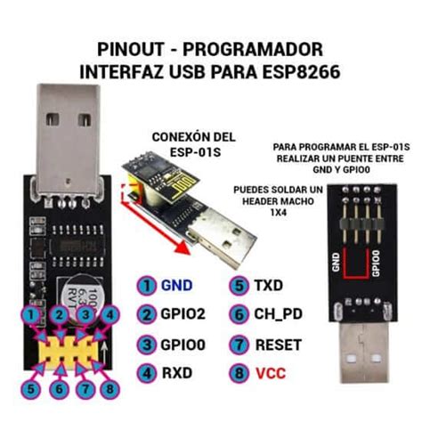 Interfaz Usb A Esp8266 Programador Unit Electronics