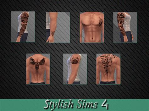 My Sims 4 Blog Tattoos For Males By Stylishsims4