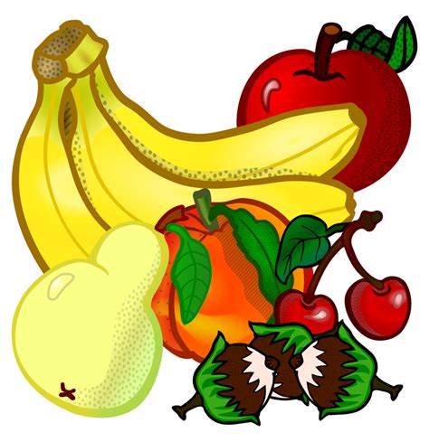 Onlinelabels Clip Art Fruits Coloured