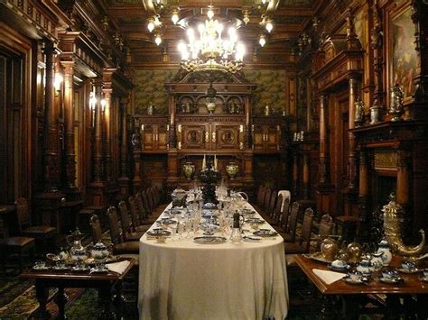 The Dining Room At Peleș Castle In Sinaia Transylvania Romania