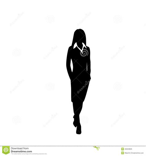 Silhouette Of Business Woman And Stock Exchange Infographics
