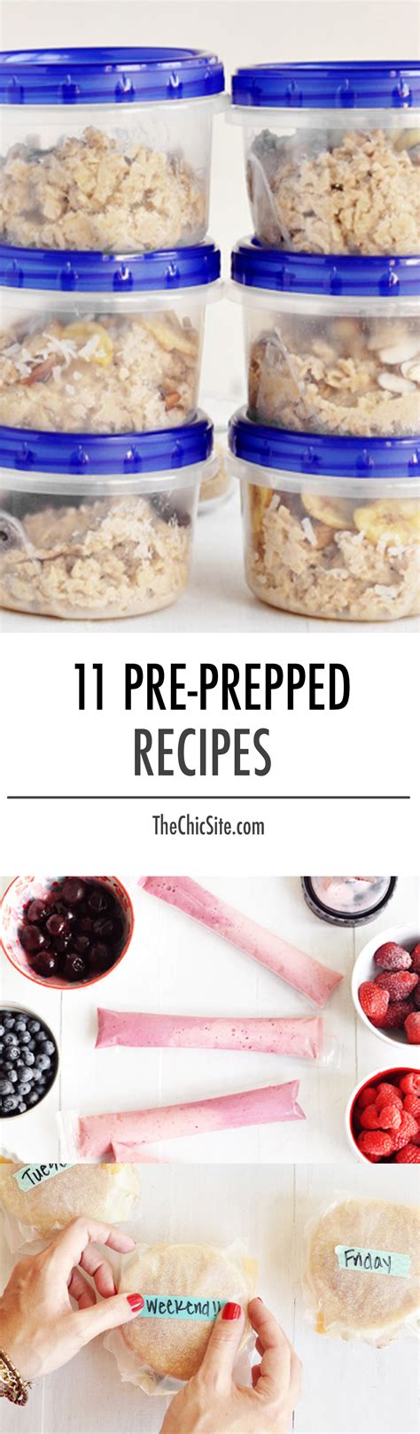 One of the goals is to save time by getting things ready ahead of time. 11 Pre-Prepped Recipes - Rachel Hollis | Recipes, Food and ...