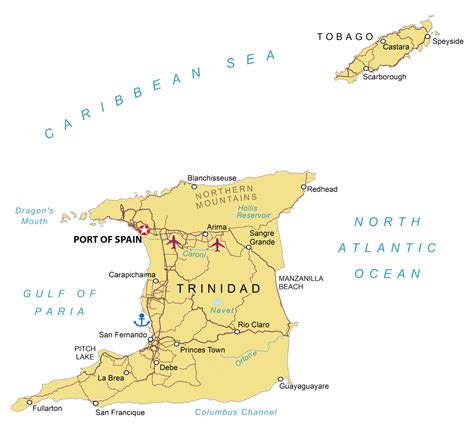 Trinidad And Tobago Map GIS Geography