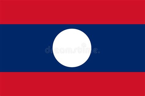 National Flag Of Laos Background With Flag Of Laos Stock Illustration