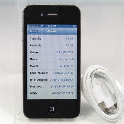 Apple Iphone 4 A1349 Verizon Smartphone 3g Cdma 8gb Non Sim Model