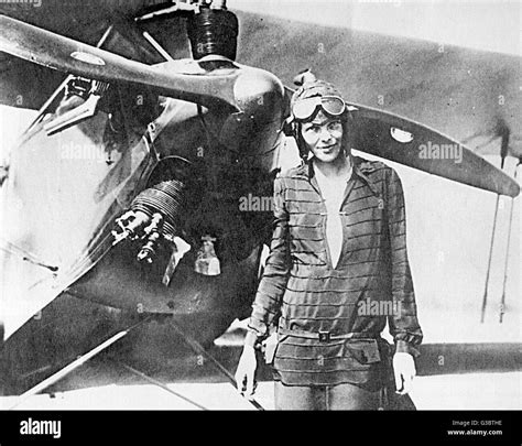 Amelia Mary Earhart 1897 1937 American Pioneering Aviator Standing