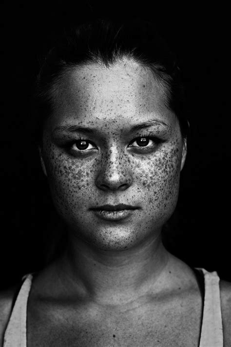A Freckled Black And White Portrait From The Coffee Table Book We Are Freckled By The Swedish