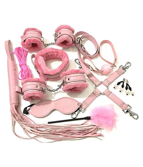 Kamuklife Pink Leather Pink Fur Full Bdsm Bondage Kit 11 Pcs Buy Kamuklife Pink Leather Pink