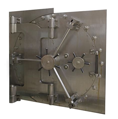 Large Mosler Safe Company Bank Vault Door On Stand For Sale At Auction