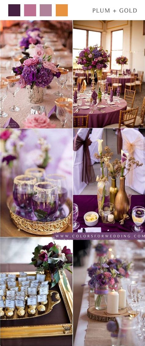 22 Plum Purple And Gold Wedding Color Ideas In 2020 Purple And Gold