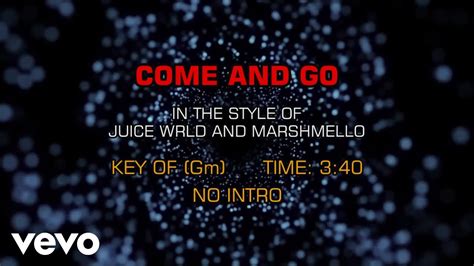 Juice Wrld Marshmello Come And Go Clean Version Karaoke Youtube
