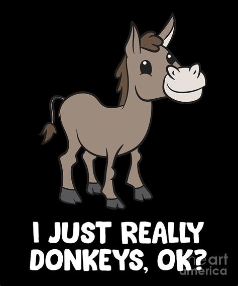 I Just Really Like Donkeys Okay Funny Donkey Digital Art By Eq Designs