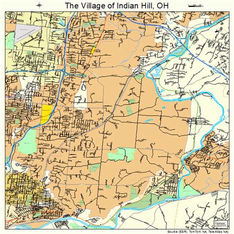 The Village Of Indian Hill Ohio Street Map 3976582