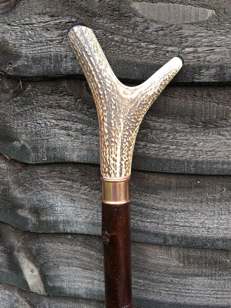 Stag Antler Thumbstick Handmade Walking Sticks Hand Carved Walking