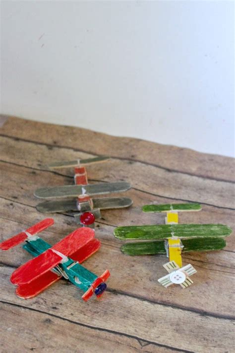 Clothespin Airplane Craft For Kids Fun Craft Idea For Boys