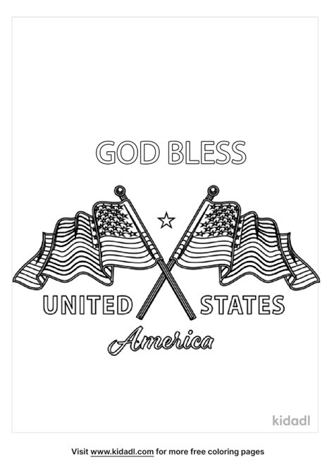 Free God Bless America Coloring Page Coloring Page Printables Kidadl