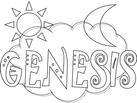 Bible Coloring Pages Genesis Books Of The Bible