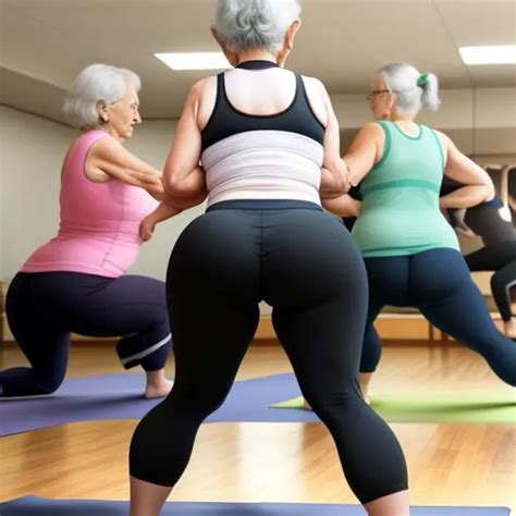 Img To Img Grannies In Yoga Pants Bending