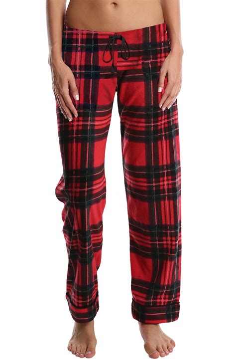 Nomad Womens Fleece Pajama Pants Ladies Lounge And Sleepwear Bottoms Red Plaid 1x