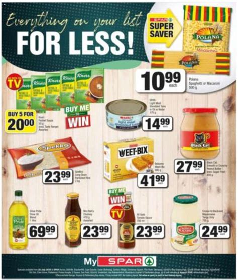 Spar Specials Latest Spar Specials Weekly Spar Catalogue July 2020