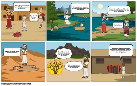 The Story Of Moses Storyboard By E Dd