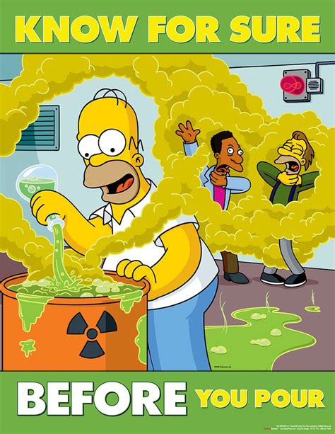 Simpsons Chemical Safety Poster Safety Posters Lab Safety Poster Health And Safety Poster