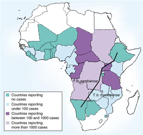 distribution of human african trypanosomiasis the black line divides download scientific