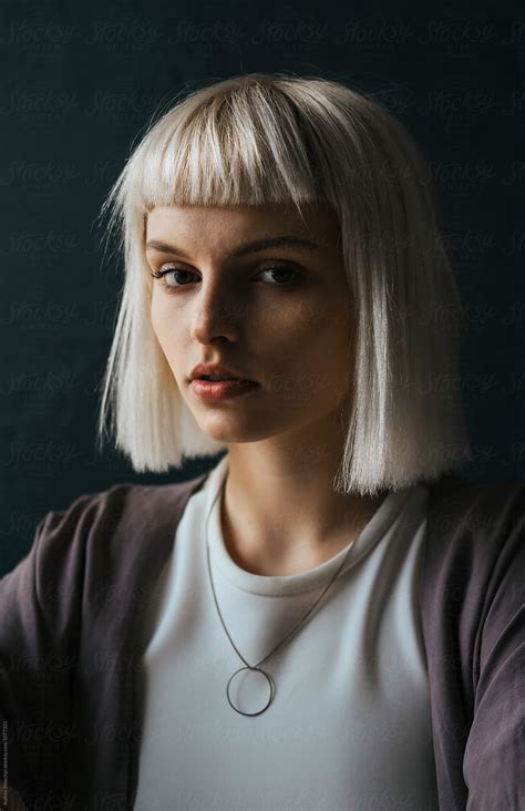 Beautiful Blonde Model Portrait By Stocksy Contributor Audshule