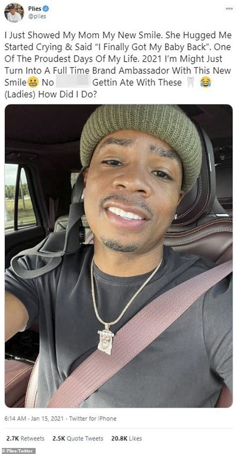 Rapper Plies 44 Shows Off His Pearly Whites After Losing Gold Teeth