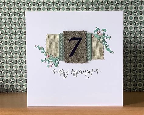 7th Anniversary Cards Wool Anniversary For 7 Years Together Etsy