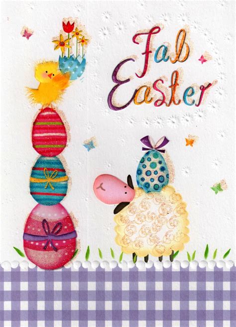 Fab Easter Glitter Finished Greeting Card Cards Love Kates