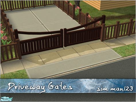 The Sims Resource Driveway Gates Cherry Wood