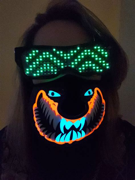 Sound Reactive Gremlin Glow Mask Neon Culture