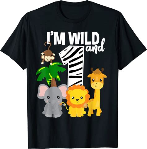 Im Wild And 1 Zoo Theme Birthday Shirt Safari Jungle
