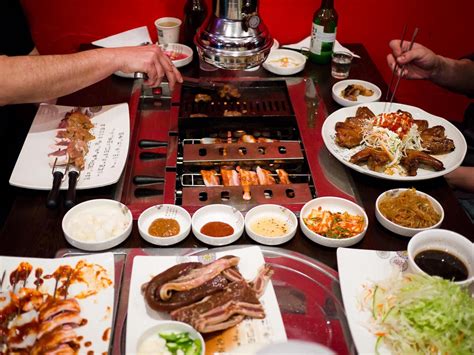 Korean style bbq grills at every table, so guests can enjoy all you can eat korean bbq the right way. Korean BBQ Table Insert