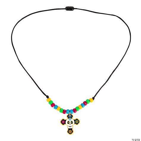 Day Of The Dead Cross Necklace Craft Kit Makes 12 Oriental Trading