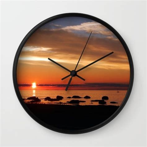 Cruising Into The Sunset Wall Clock By Danbythesea Society6 Wall